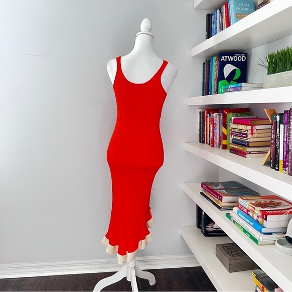 Esteban Cortazar Collective Orange Ribbed RTR Mini Tank Dress SIZE XS - Picture 8 of 16